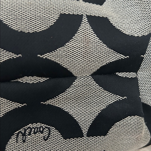 Coach Grey/Black Signature C Print Classic Poppy Travel Tote Bag Purse 🌺🌺 - Picture 16 of 16